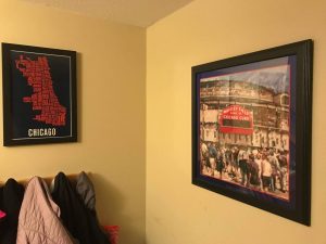 Customer custom framed Chicago Cubs Wrigley Field poster 6