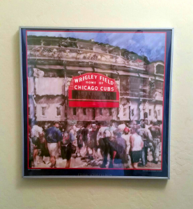 Customer custom framed Chicago Cubs Wrigley Field poster 10