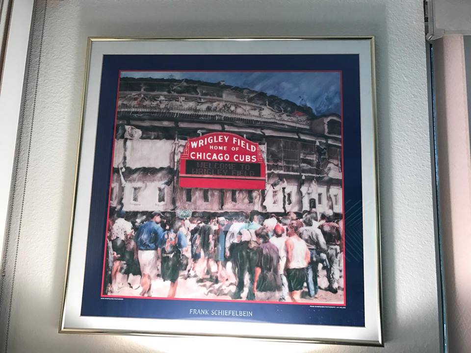 Customer custom framed Chicago Cubs Wrigley Field poster 8