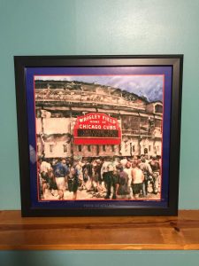 Customer custom framed Chicago Cubs Wrigley Field poster 5