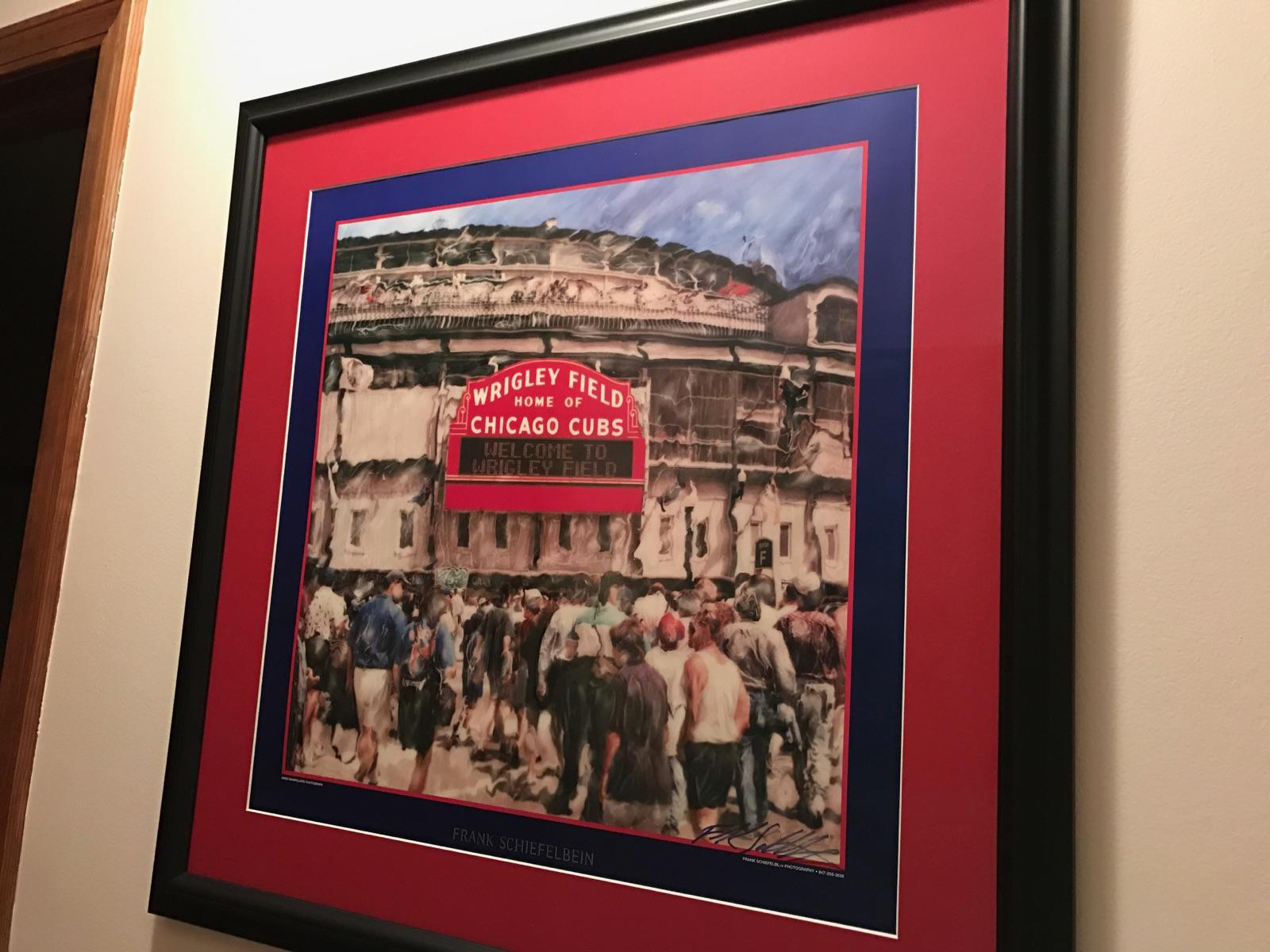 Customer custom framed Chicago Cubs Wrigley Field poster 4