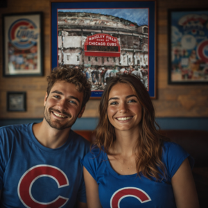 Cubs Poster Wrigley Field sports bar art print